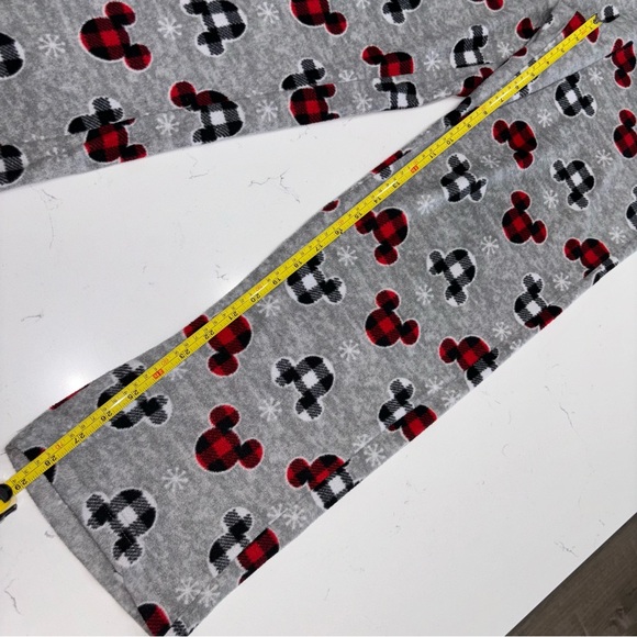 Women’s Mickey Mouse Pajama Pants – Size Small | Buffalo Plaid & Snowflake Print - Picture 2 of 5